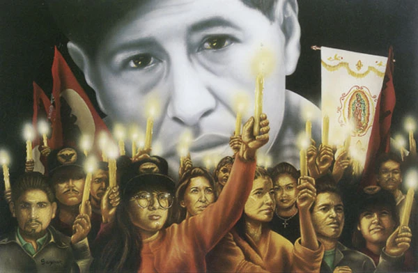 Cesar Chavez Vigil from the public art fine art portfolio by Gaspar Enriques